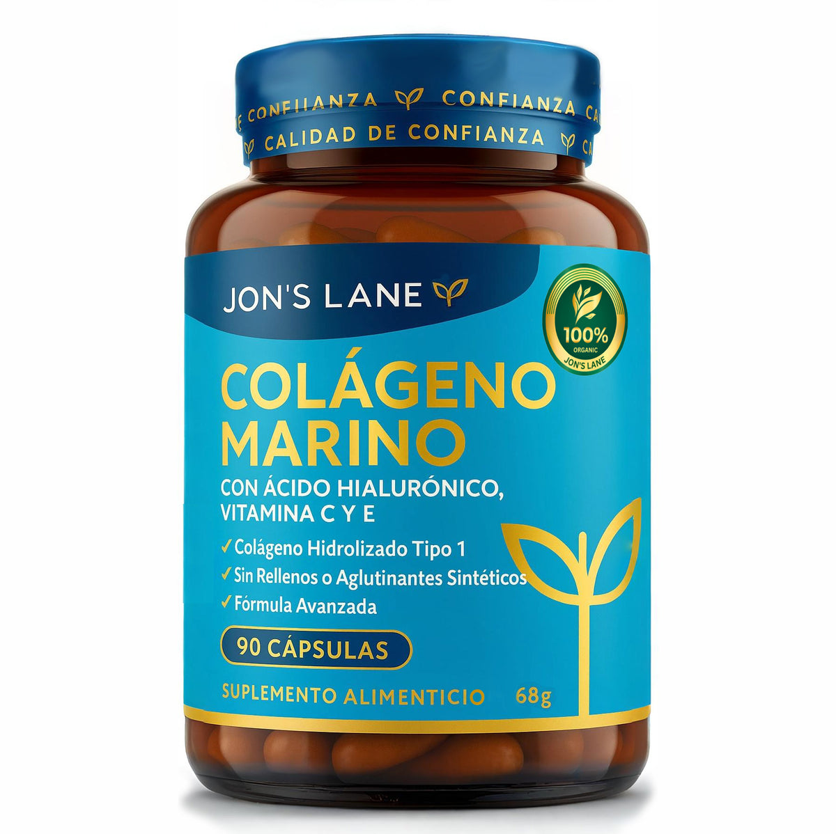 Colágeno hidrolizado con ácido hialurónico y vitamina C