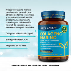 Colágeno hidrolizado con ácido hialurónico y vitamina C